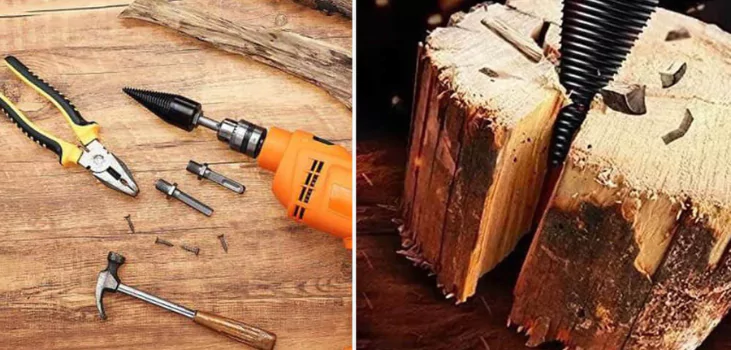 Libiyi EasySplit Drill Bit cutting wood